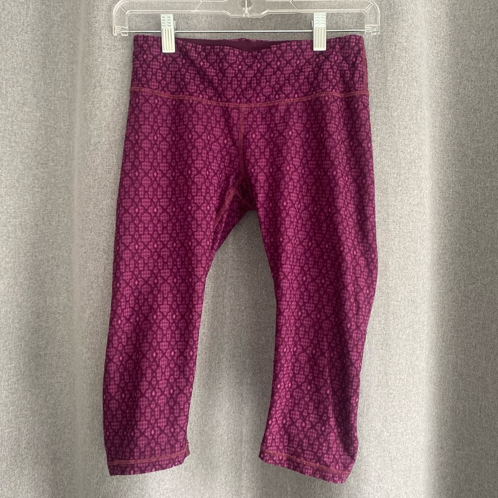 PrAna‎ Women's Purple Patterned Capri Leggings XS